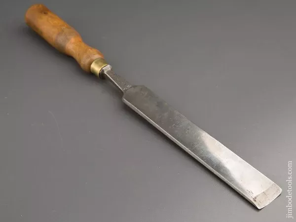 1 1/4 inch JAMES HOWARTH SHEFFIELD No. 4 Sweep Boxwood Handled Pattern Maker's Paring Gouge - 86687