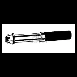 1" stub axle with nut 8-1/2" long