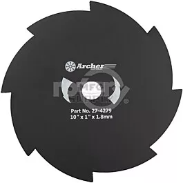 10" Brush Blade 8 Teeth, 1" Bore