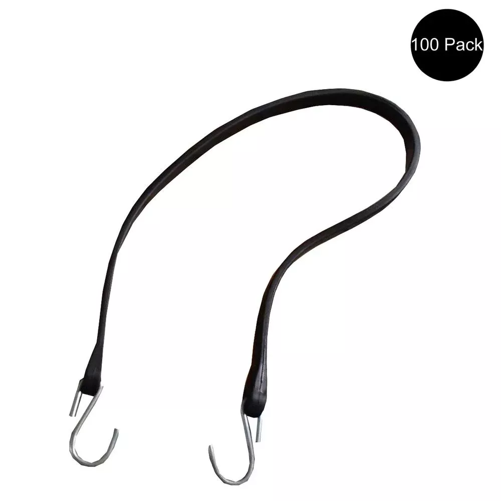 100 31" Natural Rubber HD Tarp Straps Flatbed Truck Trailer Tie Down Bungee