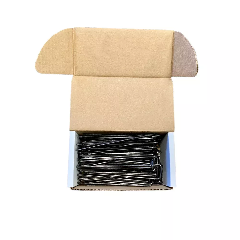 1000 6" Landscape Staples SOD Staples Garden Stakes Weed Barrier Pins