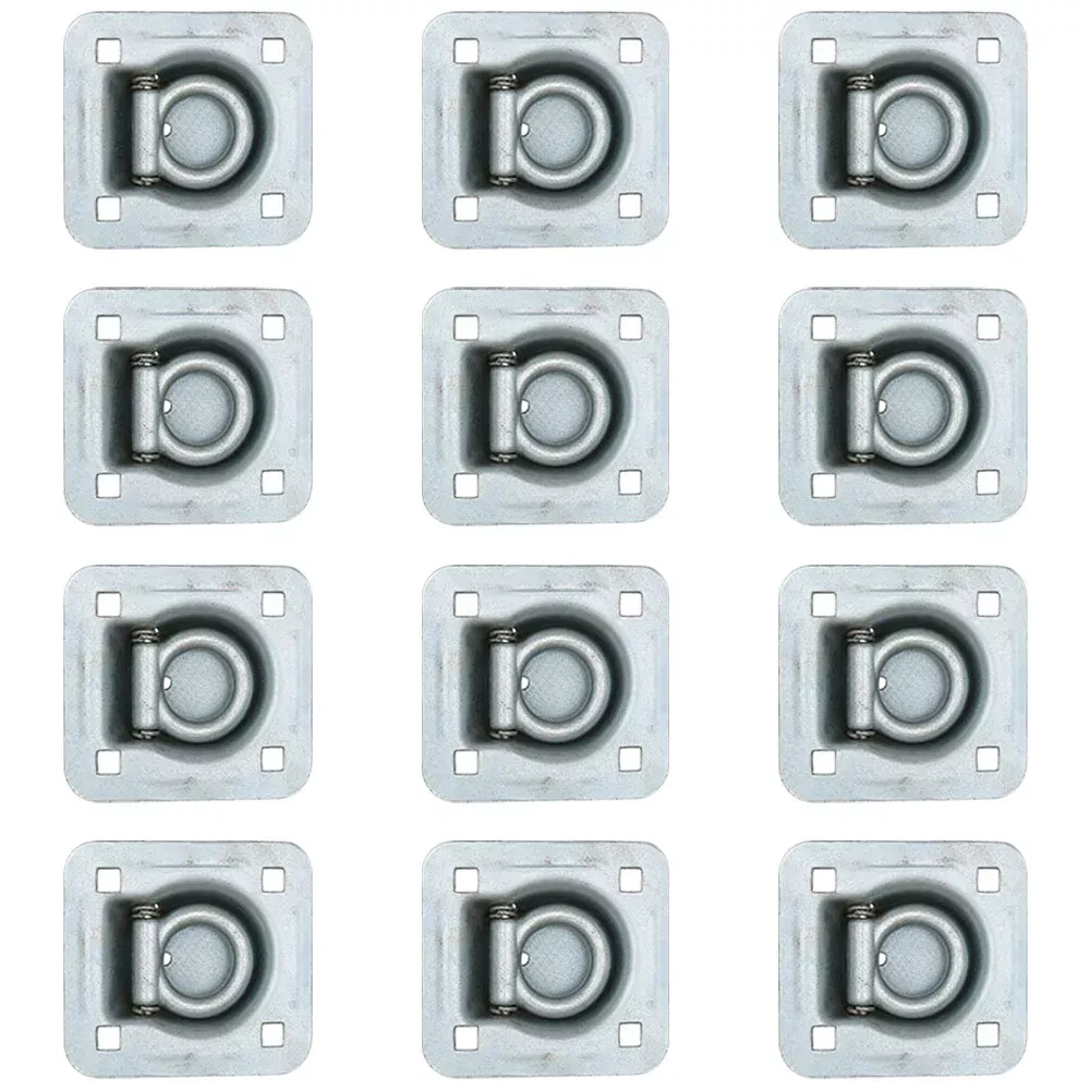 12 Pack Recessed D-Ring Fits Cargo Truck Trailer 6,000 lb. Capacity Anchor