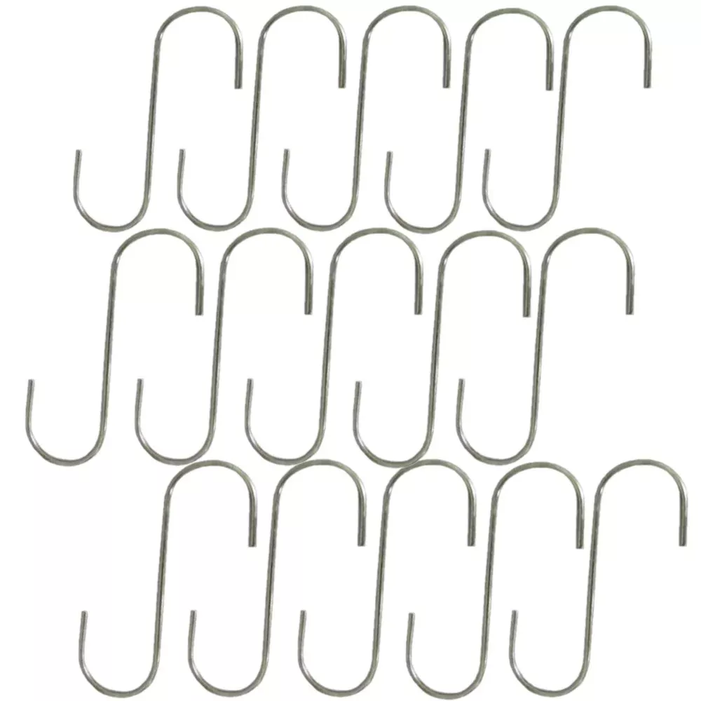 (15) 5" Steel S-Hooks For Various Household and Yard & Garden Applications