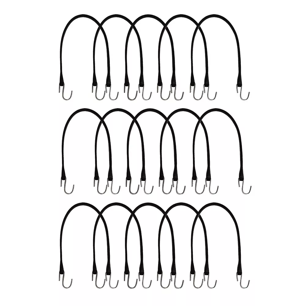 15 Pk 21" Natural Rubber Bungee Strap for Truck & Trailer Tie Down - Tire Chains