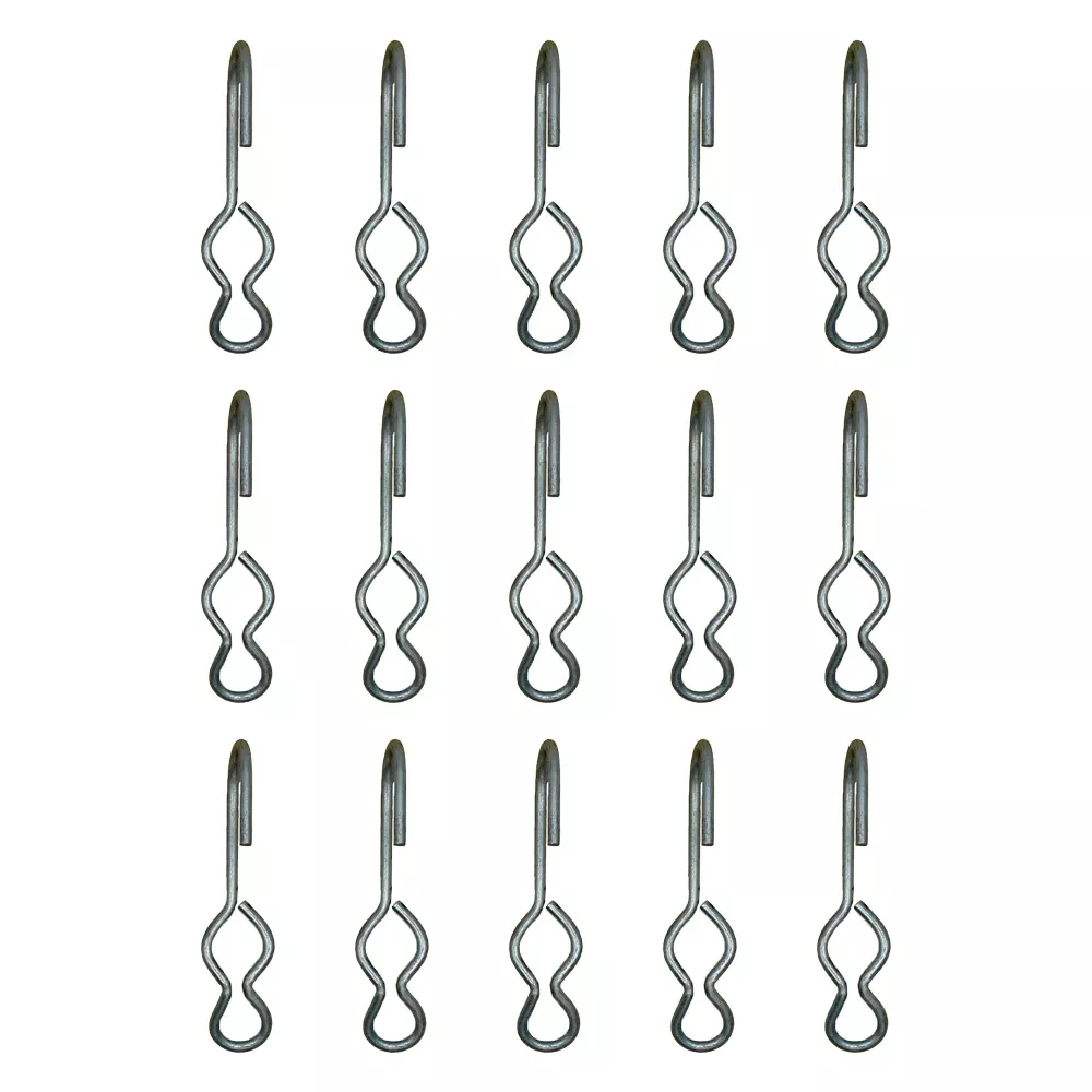 15 SJ Hooks For Rubber Rope Shock Cord Bungee Cord Tarp Strap Tie Down Hook