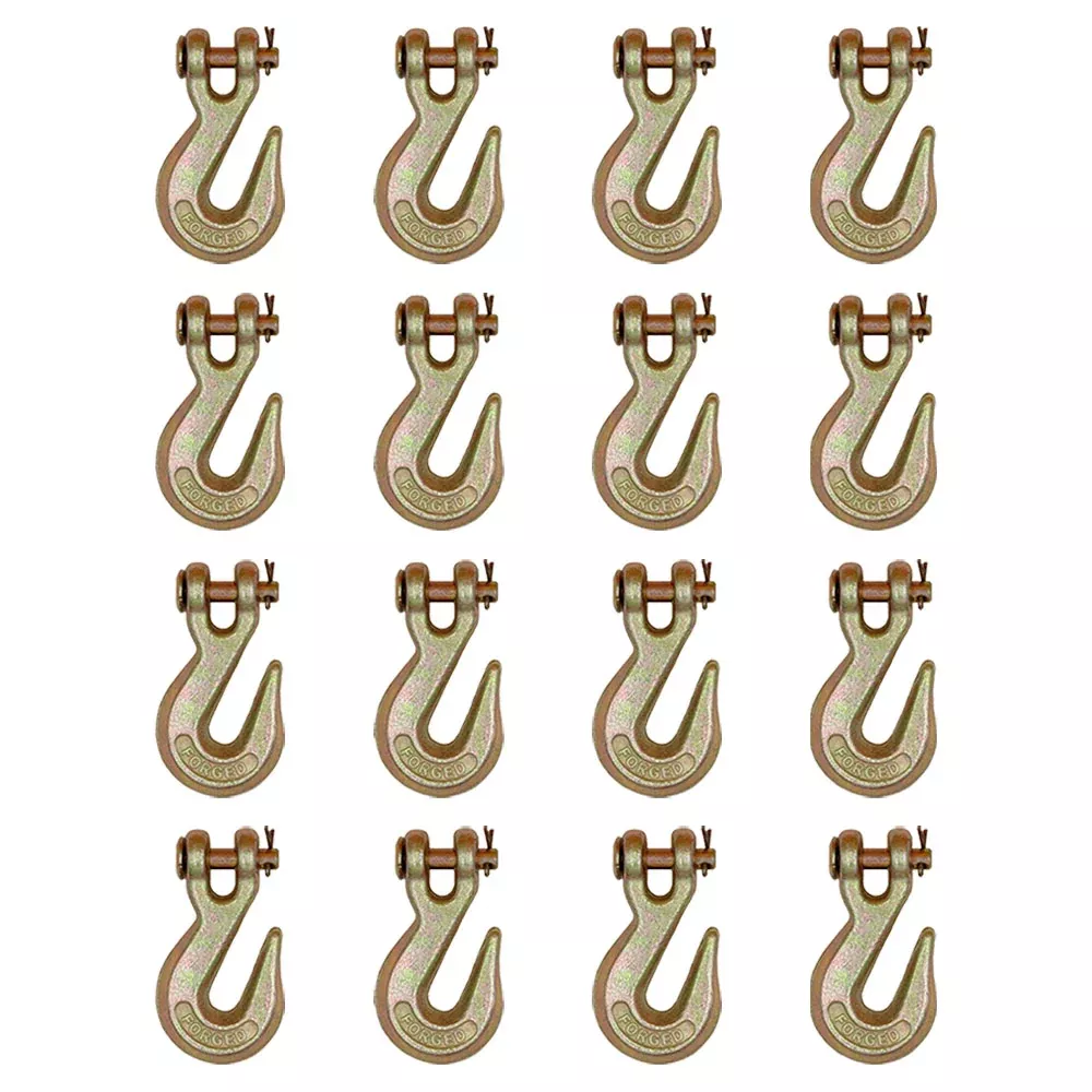 16 Hooks 5/16" Grab Loop Transport Tow Truck Trailer Hauler Flatbed Clevis