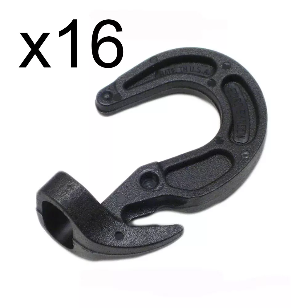 16 Shock Cord Hooks Adjustable for Rubber Rope Bungee Bungie Tarp Boat Cover