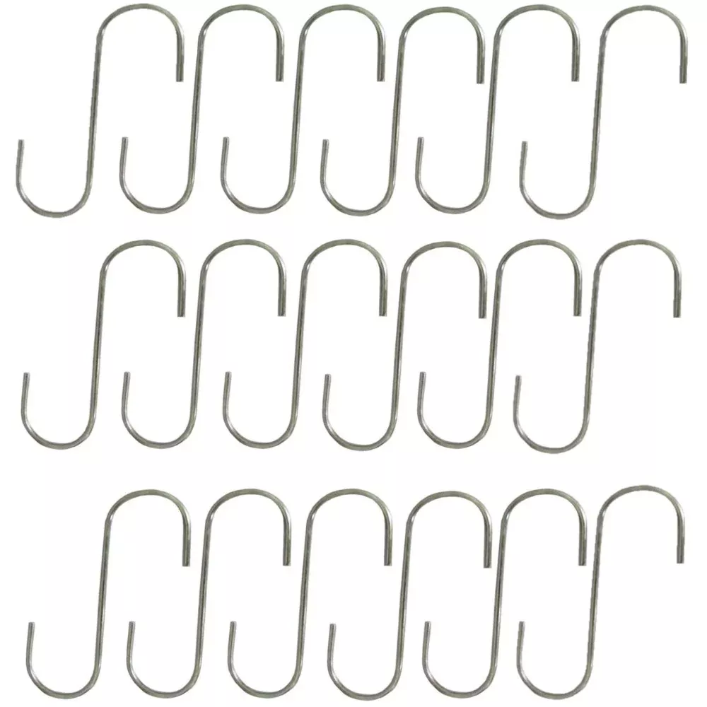 (18) 5" Steel S-Hooks For Various Household and Yard & Garden Applications