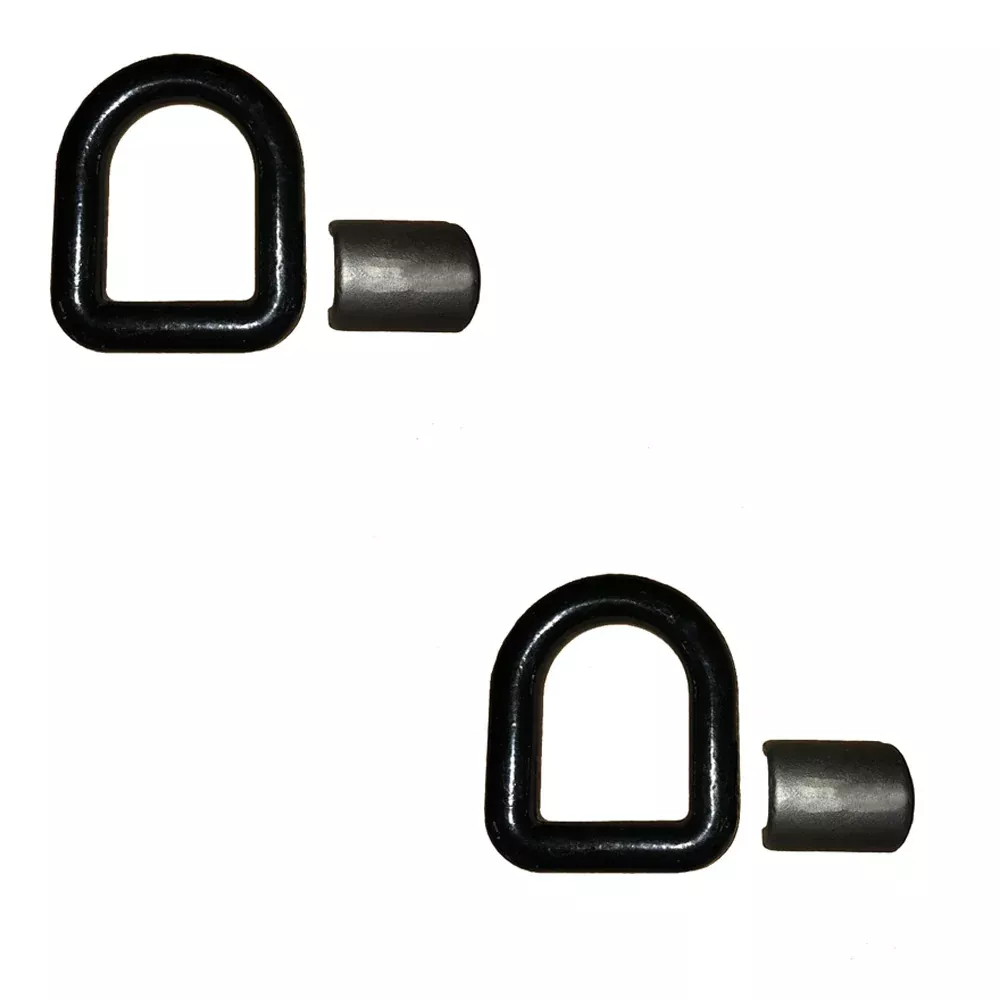 (2) 1" Forged Weld on D Ring Truck Trailer Tie Down Chain Hook Recovery
