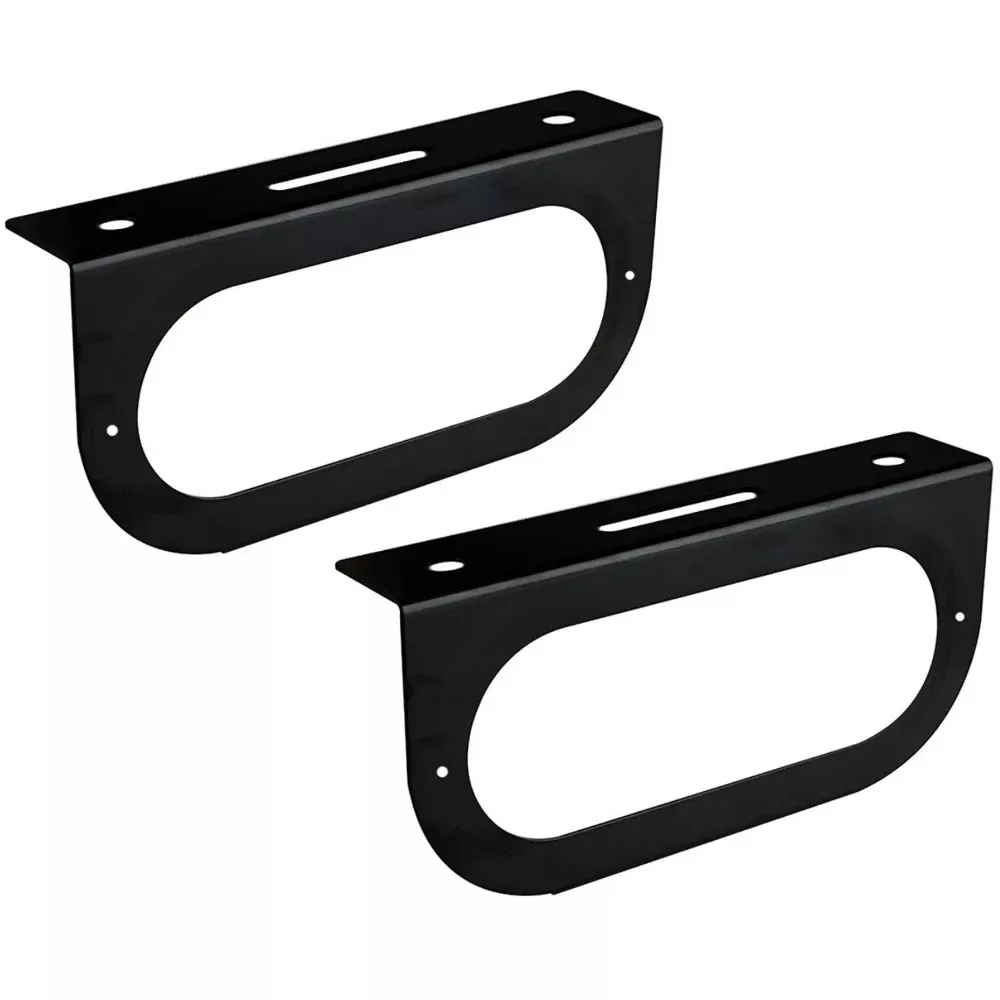 (2) 6" Inch Oval Brake Light Mounting Brackets RV Trailer