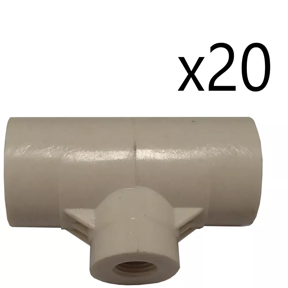 (20) 1/2" PVC Fittings for Waterer Cups or Nipples for Chicken/Poultry