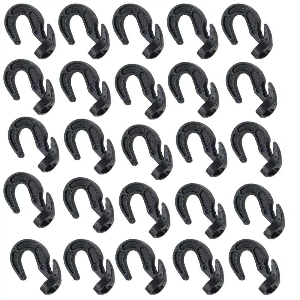 (25) Shock Cord Hooks Adjustable Ball Rubber Bungie Bungee Boat Tarp Cover