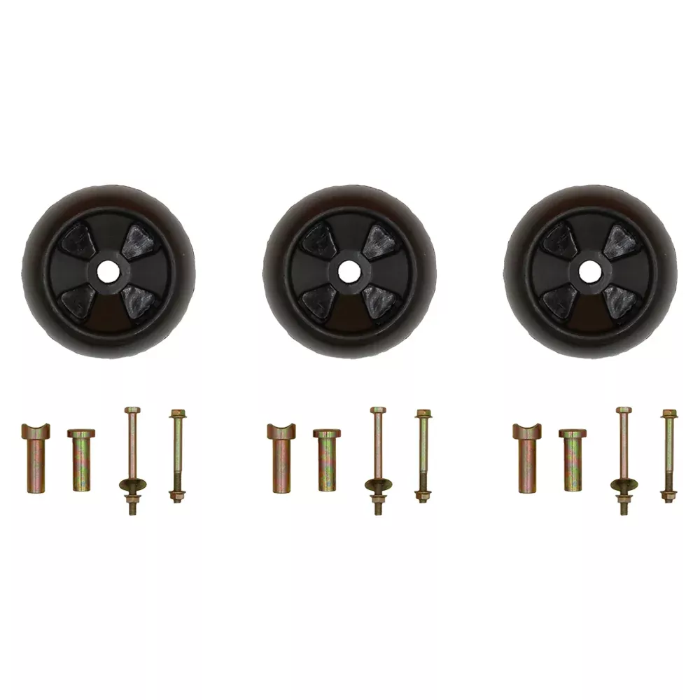 3 Anti Scalp Mower Deck Wheel Roller Kits Fits John Deere AM116299 AM133602