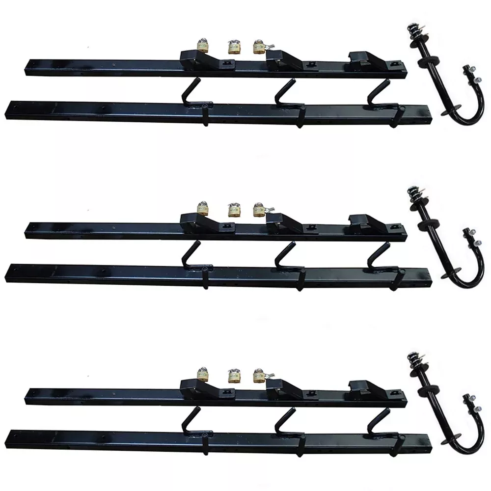 3 Place Lockable Holder Rack Trailer Weedeater Hedge Edge Brush Cutter Trimmer