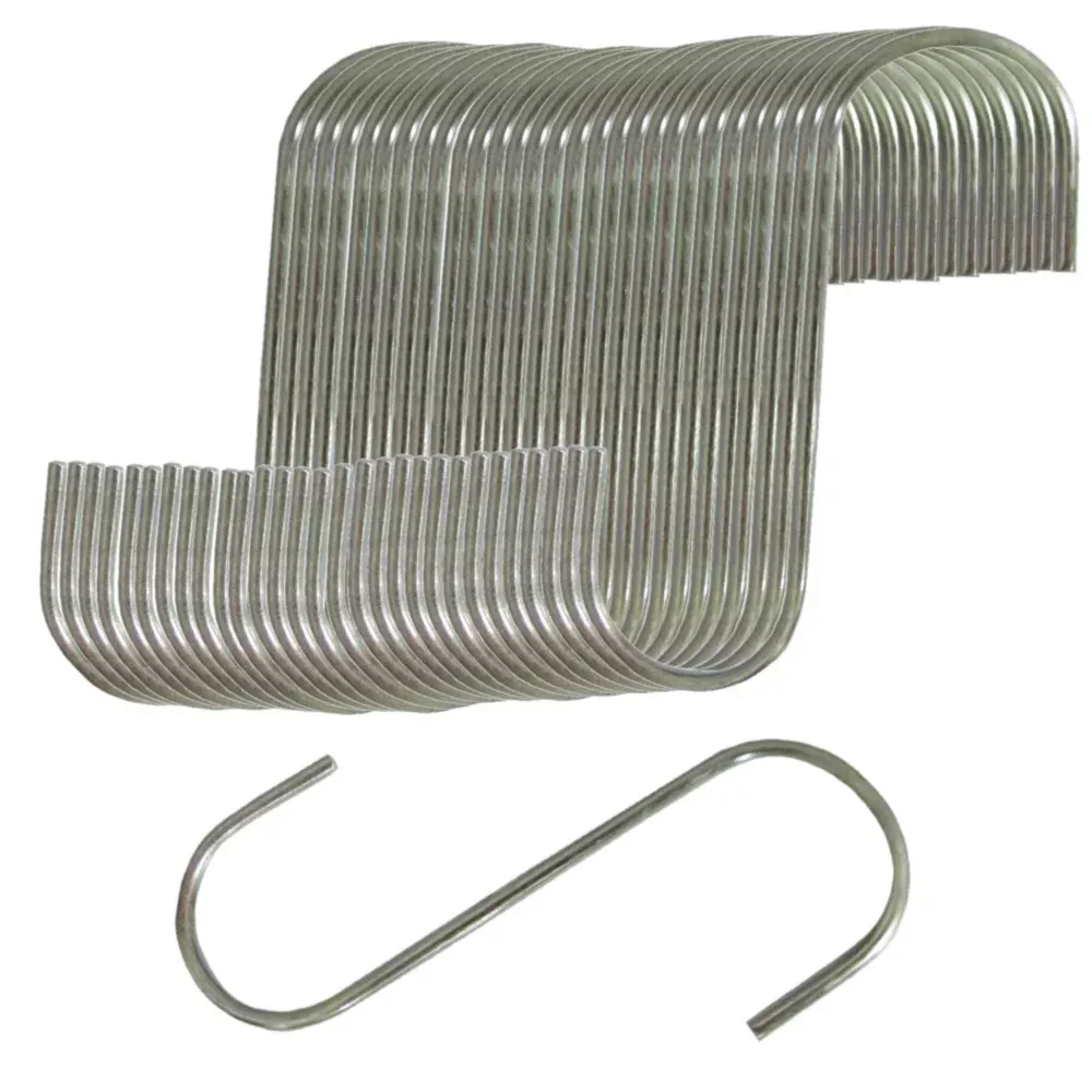 (30) 5" Steel S-Hooks For Various Household and Yard & Garden Applications