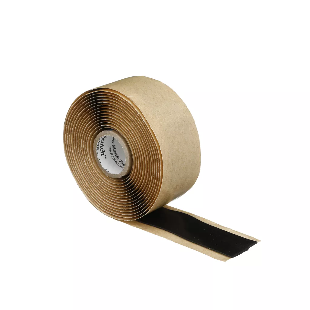 3M 2228 1" x 10ft Scotch Rubber Mastic Tape, Black