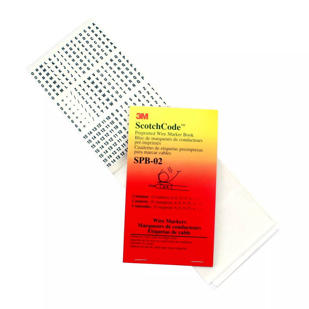 3M Electrical SPB-05 A B C Legend Pre-Printed Wire Marker Book