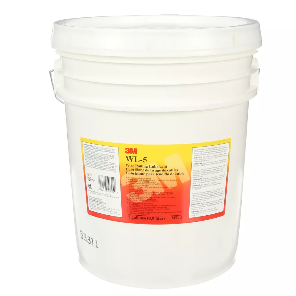 3M Electrical WL-5 42 lb 5 Gallon Pail Wire Pulling Lubricant Gel