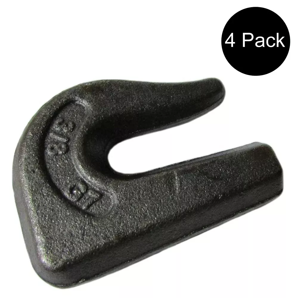 4 G70 Weld On Grab Chain Hooks 3/8" 6,600 WLL0900104 Bucket Trailer Rigging
