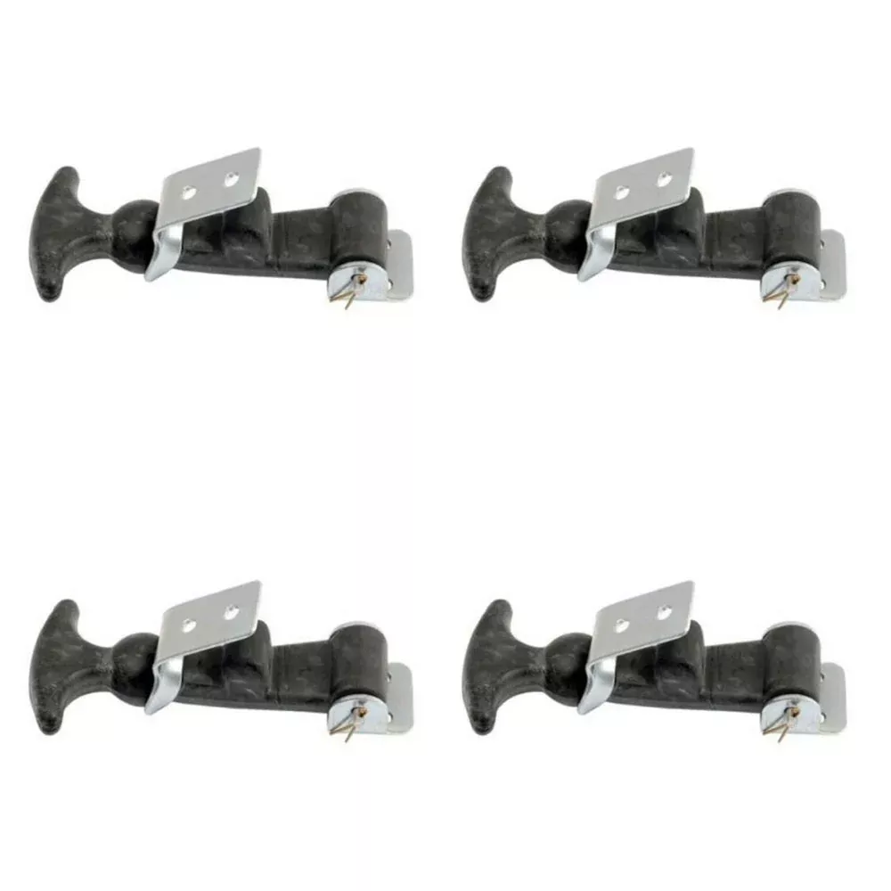 (4) HOOD HOLD DOWN LATCH KITS S8390 w/ Galvanized Steel Hardware & T-Handle Grip
