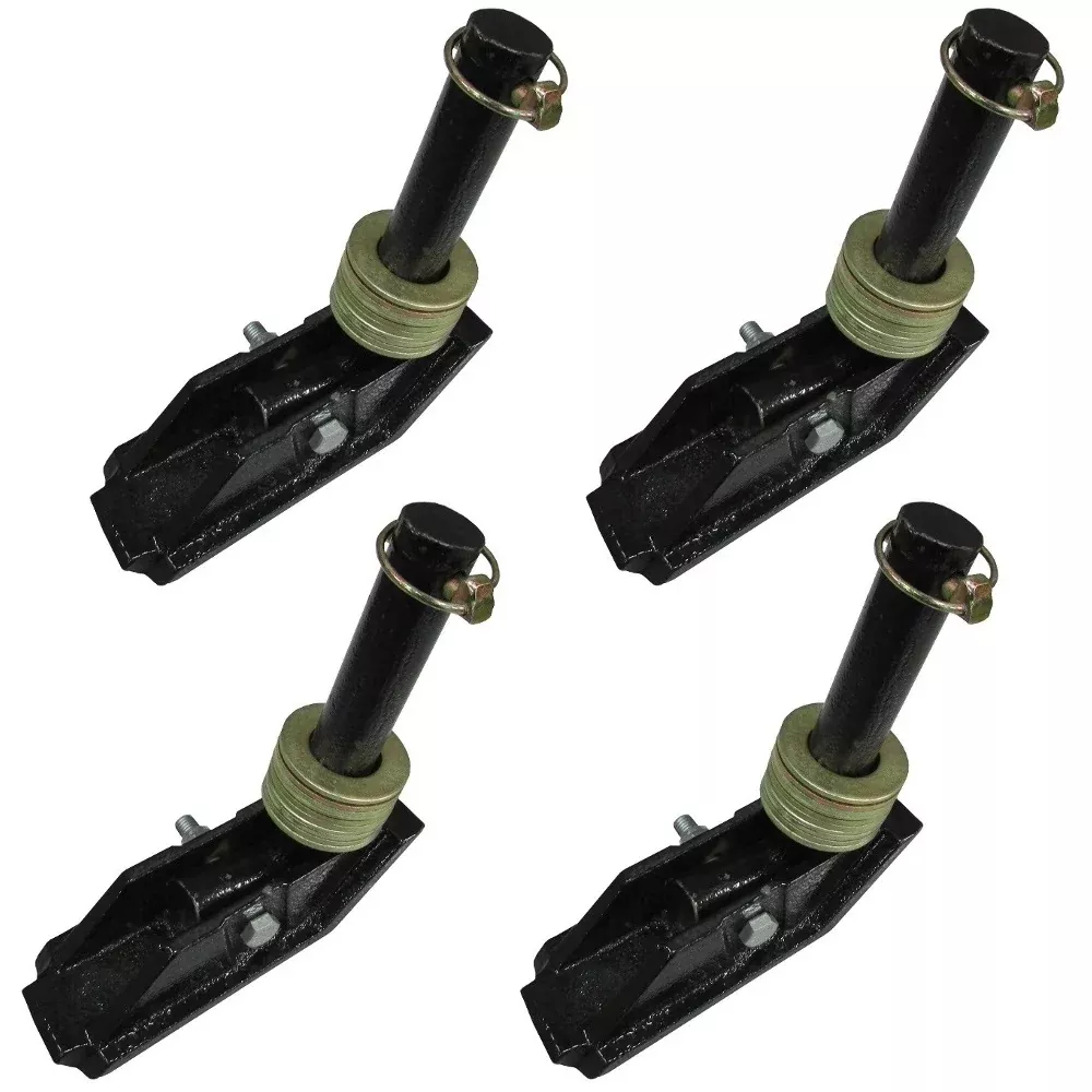 (4) Square Foot Snow Plow Shoe Assemblies for Snowplow Snowblade Skid 09126
