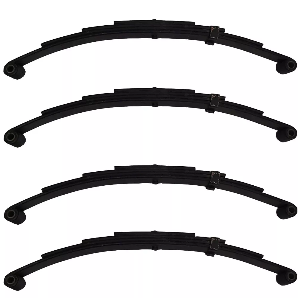 (4) Trailer Double Eye Leaf Springs (2 Pair) 25-1/4" 4-Leaf Rated at 3,500 lbs