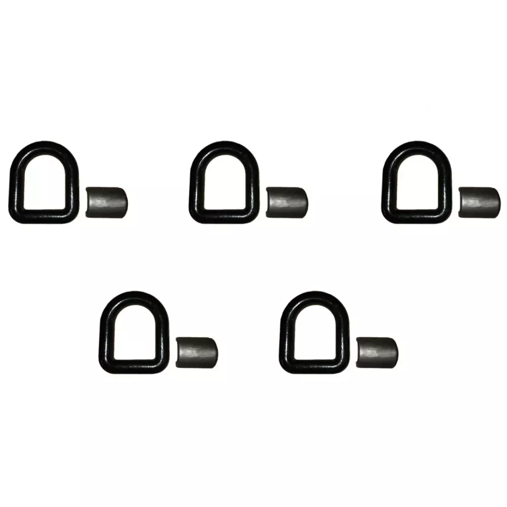 (5) 1" Forged Black D Ring w/ Weld On Clip Heavy Duty
