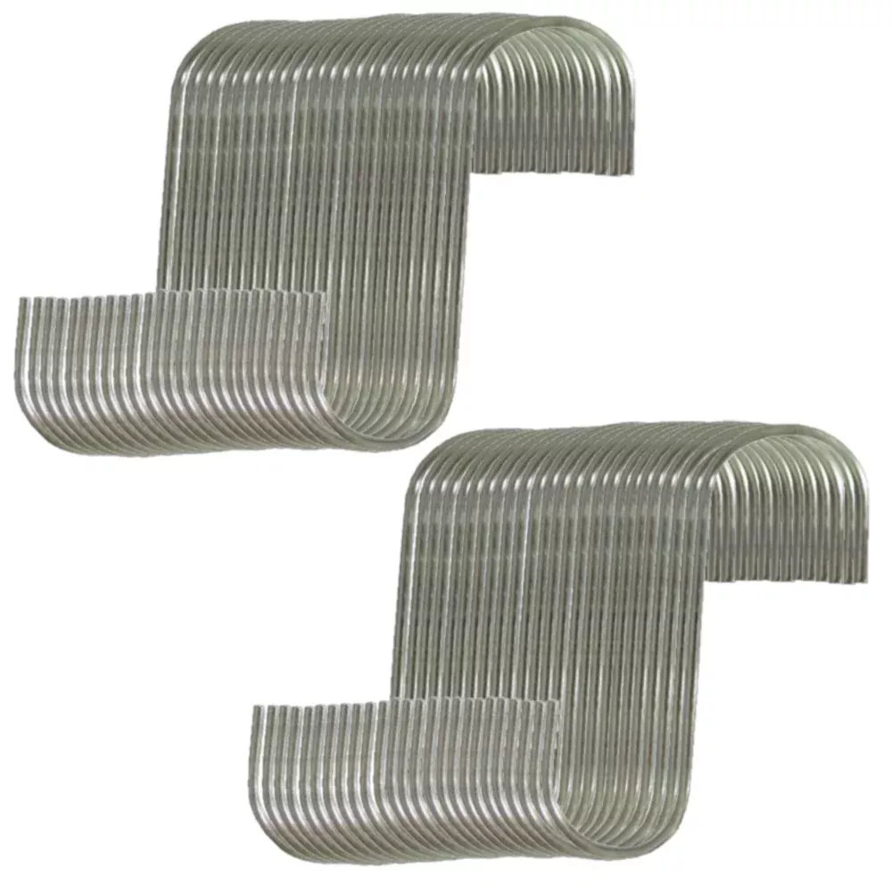 (50) 5" Steel S-Hooks For Various Household and Yard & Garden Applications