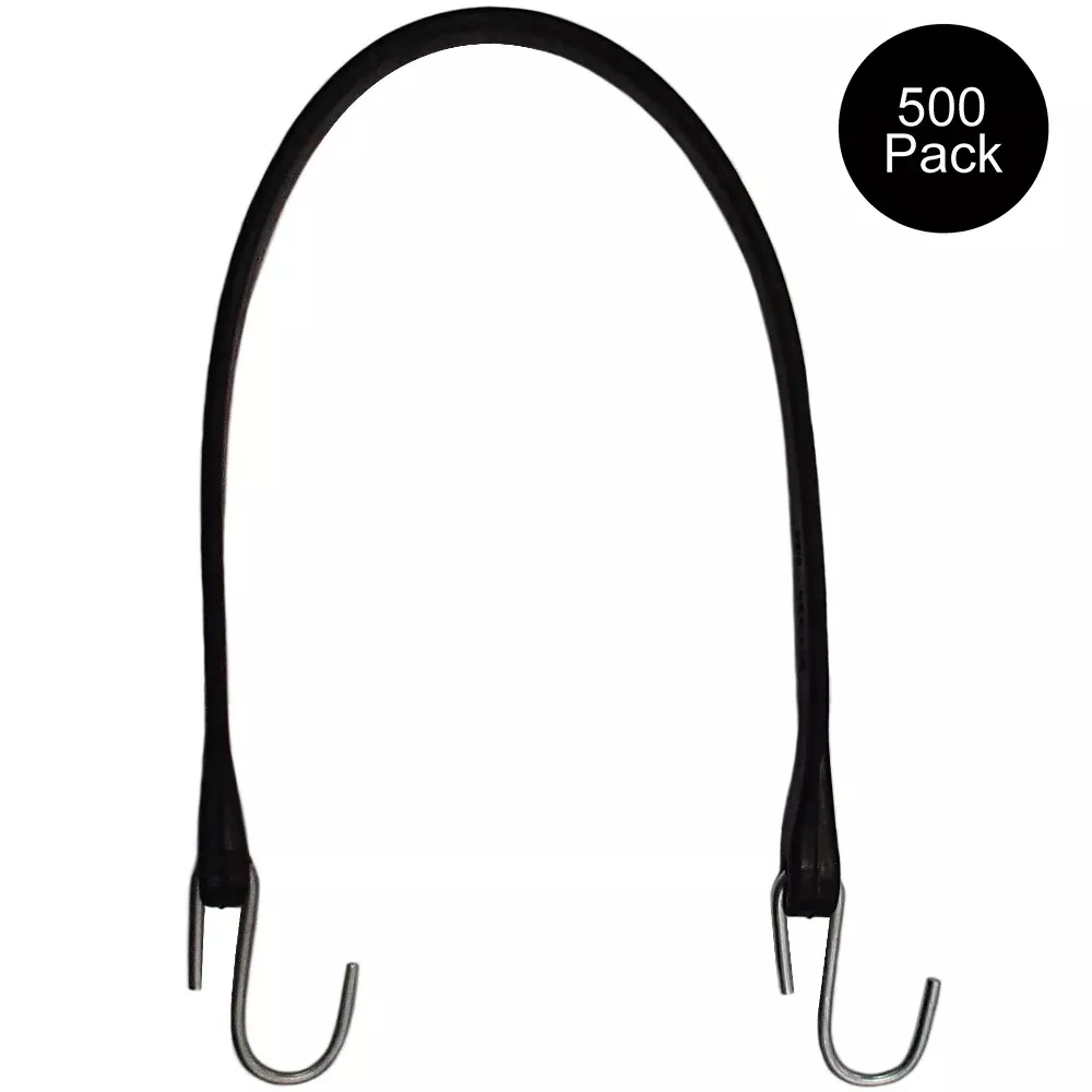 500 Flatbed Truck Trailer Tarp Tie Down 21" Natural Rubber HD Strap Bungies