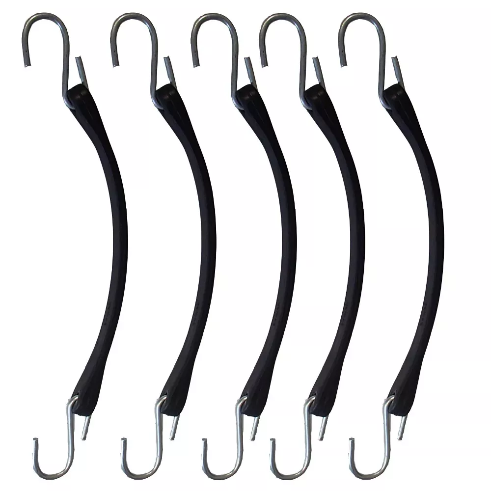 (5x) 9" Bungee Straps - Made of Natural Rubber For Boat Trailer ATV UTV Camper