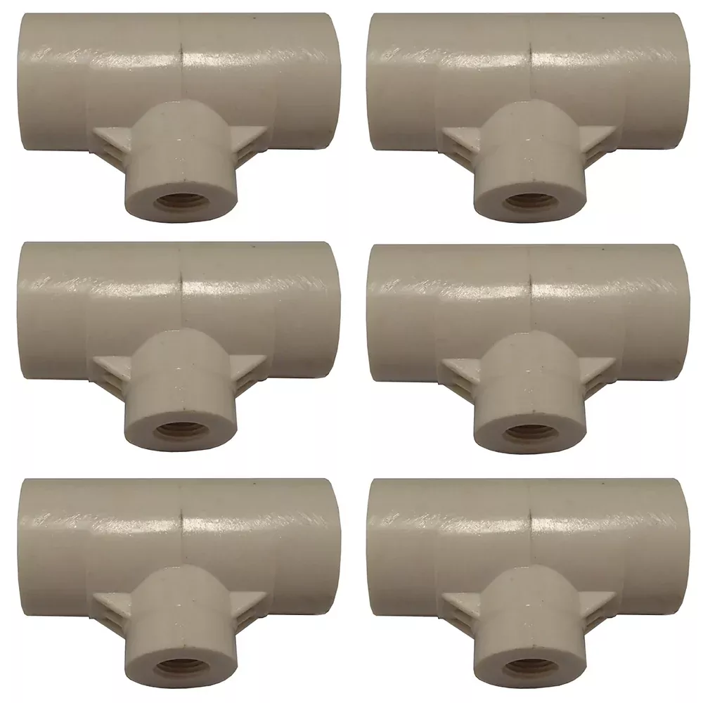 (6) 1/2" PVC Fitting for Heavy Duty Poultry Drinker Cups OR Nipples Bracket