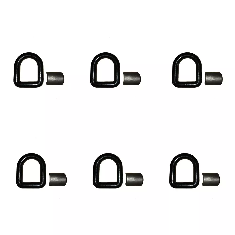 (6) 1" D Ring w/ Weld On Clip for Trailers RVs Campers Trucks Tow-Trucks