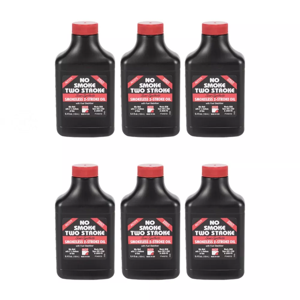 (6) 6.4oz 50:1 2.5 Gallon 2 Cycle Engine Oil Bottles Fits Kawasaki
