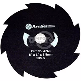 8" Brush Blade 8T w/Reducers