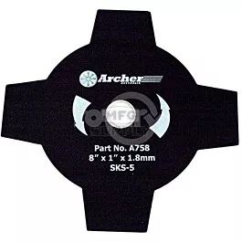 8" Grass/Brushcutter Blade, 4T 1" Bore