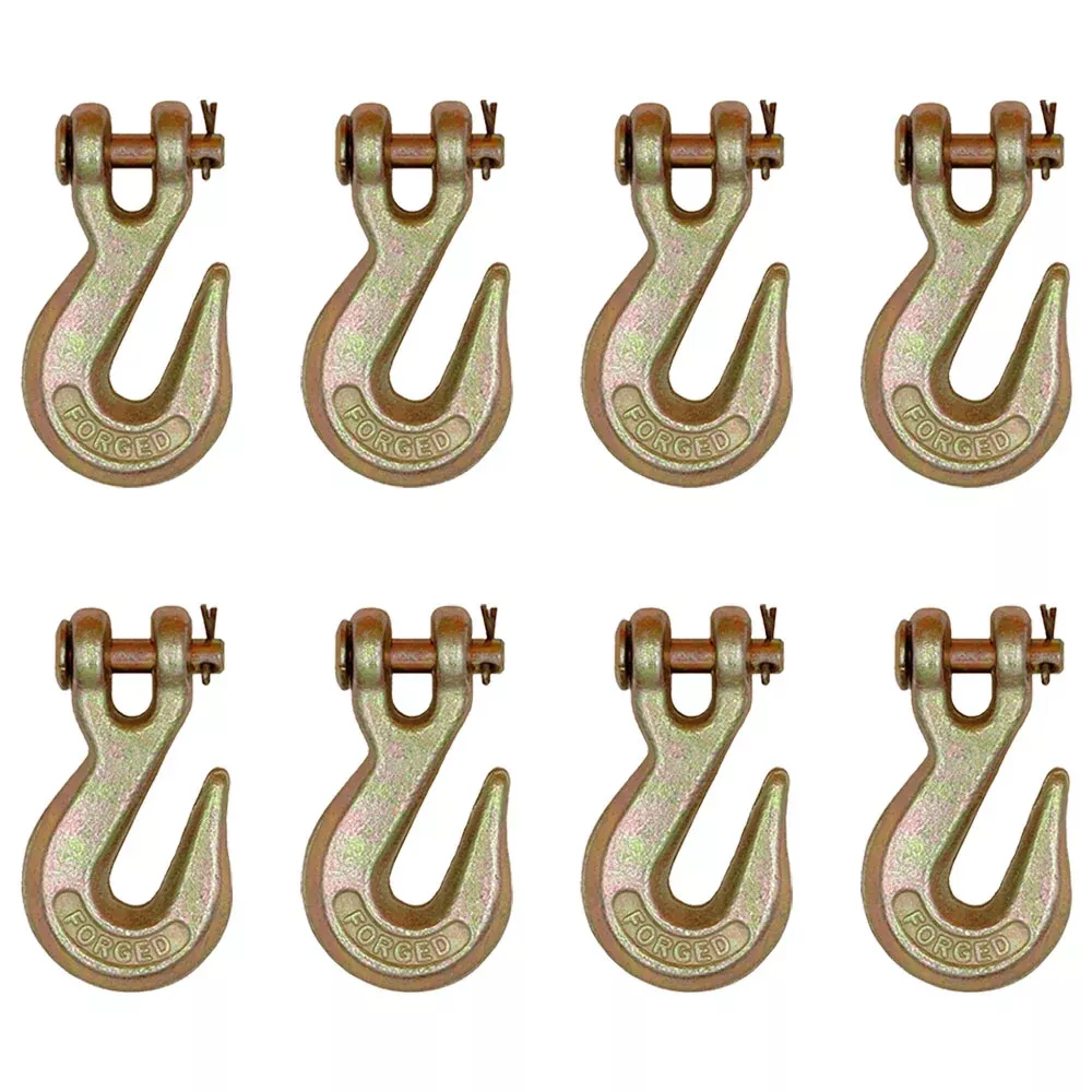 8 Pk 5/16" Clevis Grab Hook Flatbed Truck Trailer Transport Tow Chain