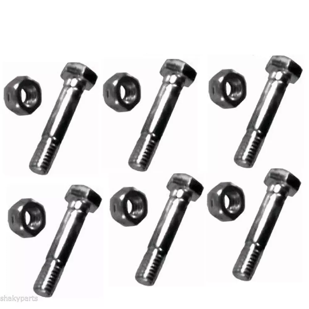 8627 6 Pack Fits Rotary Shear Pins & Nuts Fits MTD 710-0890 910-0890