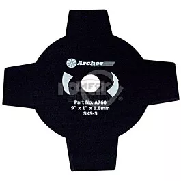 9" Grass/Brushcutter Blade, 4T 1" Bore