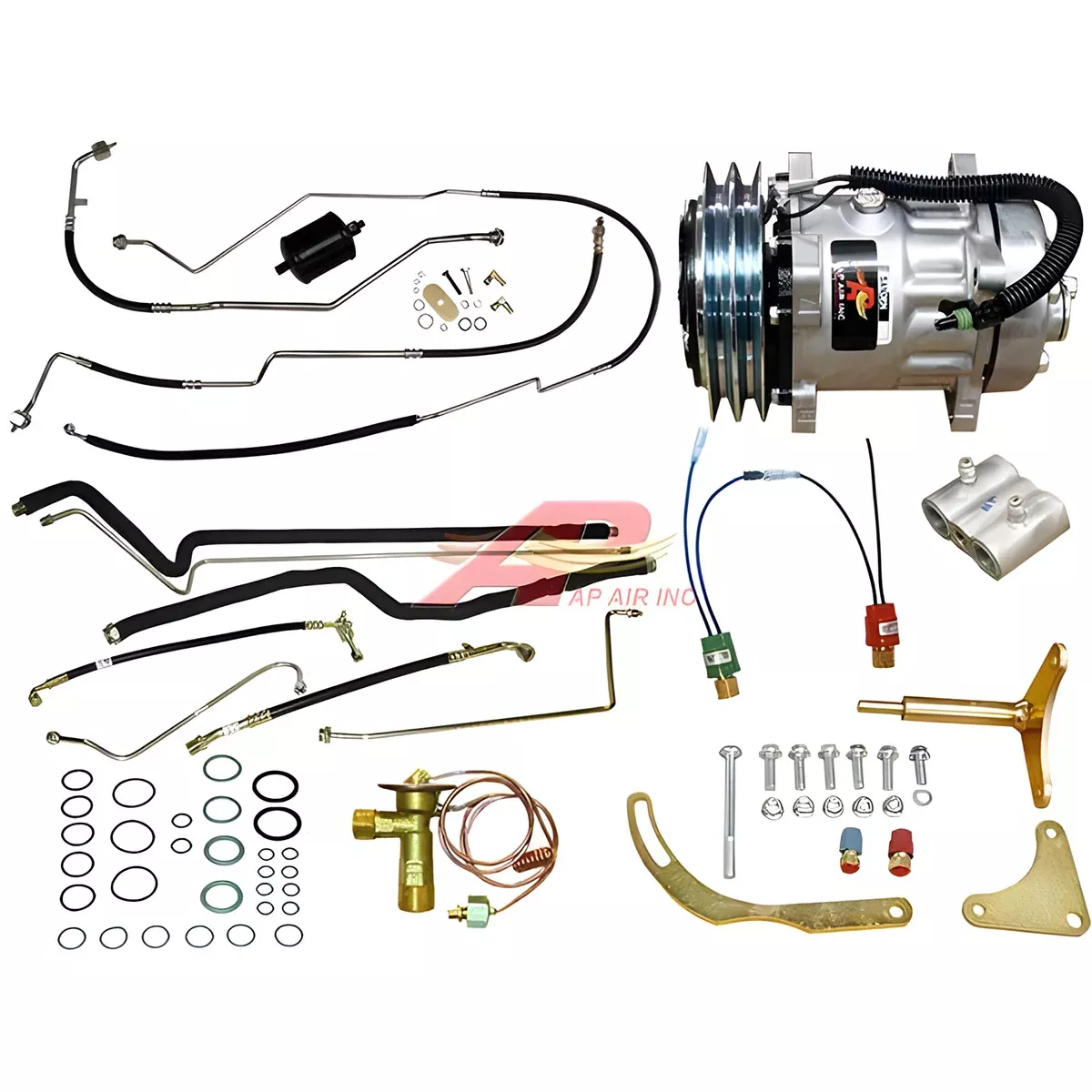 Air Conditioning Conversion Kit for John Deere 4640, 4840 - Sanden Style