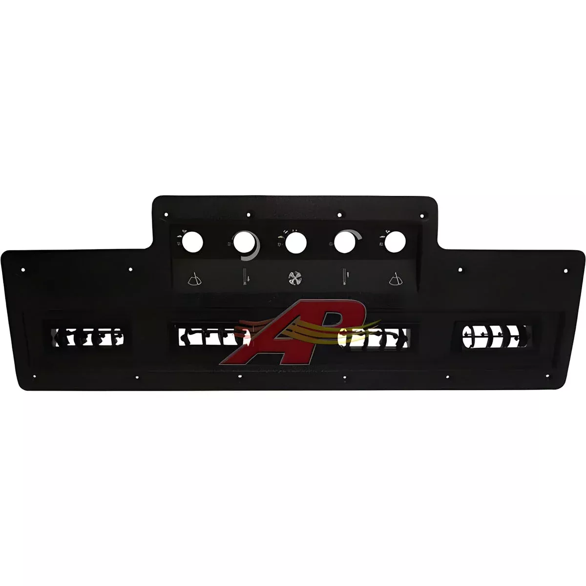 Air Conditioning & Heat Control Panel Bezel for John Deere AH118028 - 4 Vents, Black