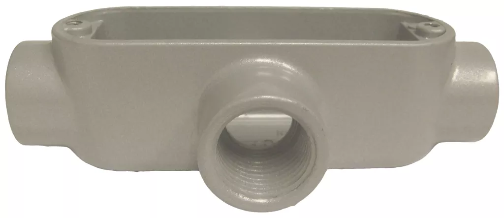 Allied AT3KON 1" Threaded Type T Aluminum Die Cast Conduit Body for Rigid