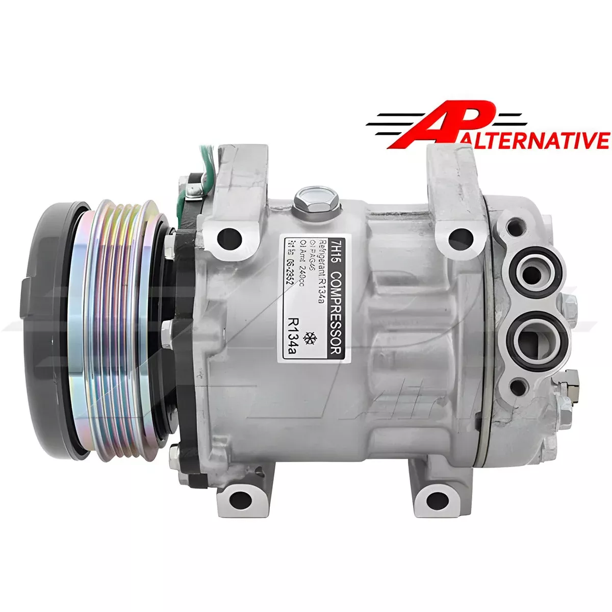 Alternative Sanden Compressor SD7H15 - 115mm, 4 Groove Clutch, 12V for Caterpillar
