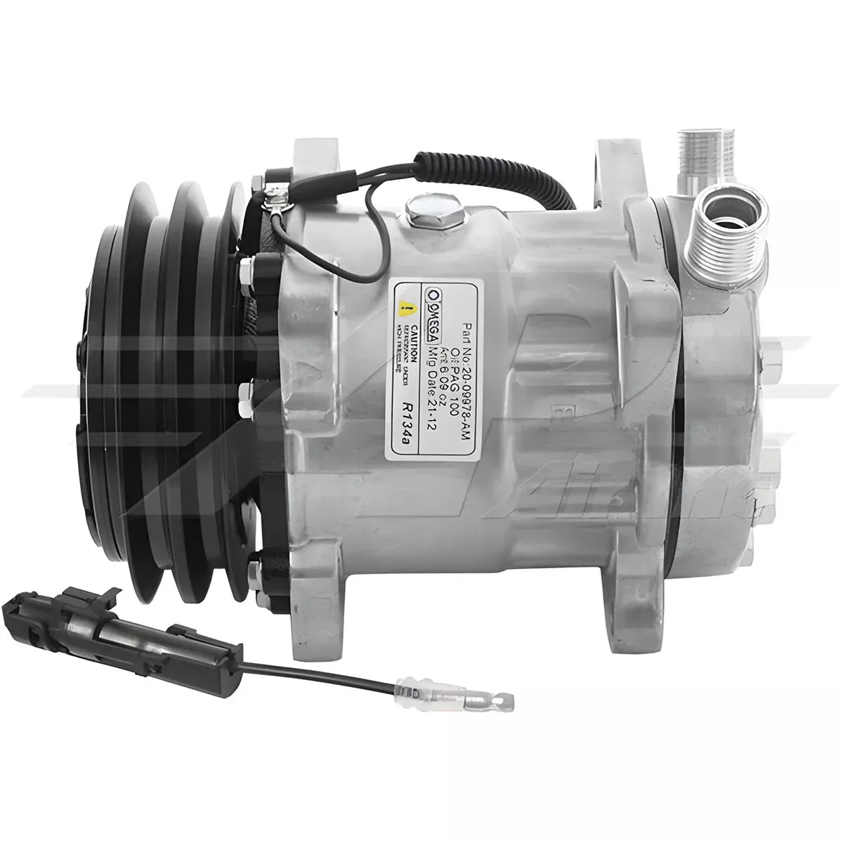 Alternative Sanden SD7H15 - 132mm, 2 Groove Clutch, 12V for JCB