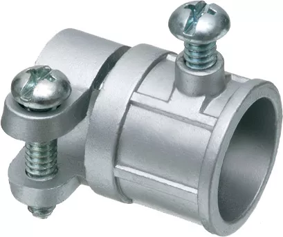 Arlington 860 1/2" EMT to 3/8" Flex Coupling, Zinc Die-Cast
