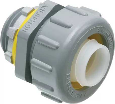 Arlington NMLT75 3/4" Non-Metallic Liquidtight Straight Connector, Gray