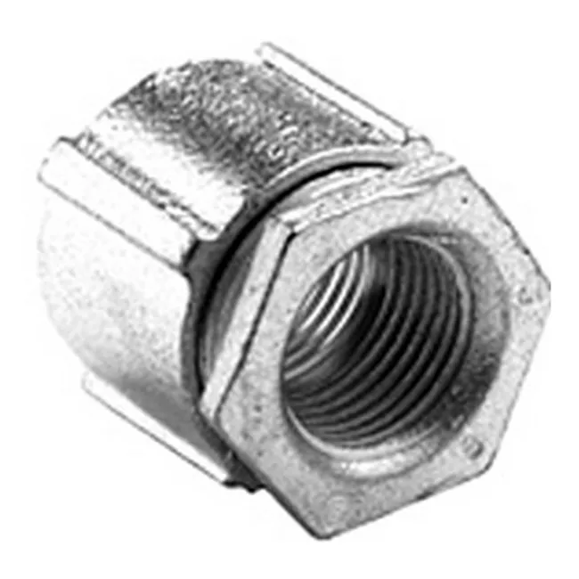 Bridgeport 1124 1-1/4" Three-Piece Conduit Coupling, Malleable Iron