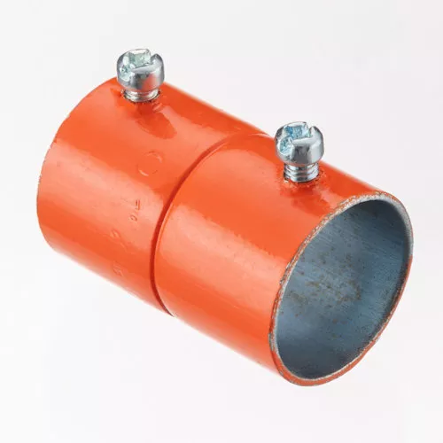 Bridgeport 247-SO 3" EMT Set Screw Coupling, Steel - Orange