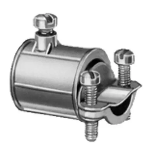 Bridgeport 280-DC 3/8" Flex Conduit to 1/2" EMT Set Screw Combination Coupling, Zinc Die Cast