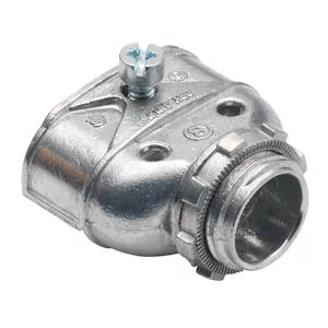 Bridgeport 601-DC2 3/8" FMC/AC/MC Strap-Type Duplex Connector, Zinc Die Cast