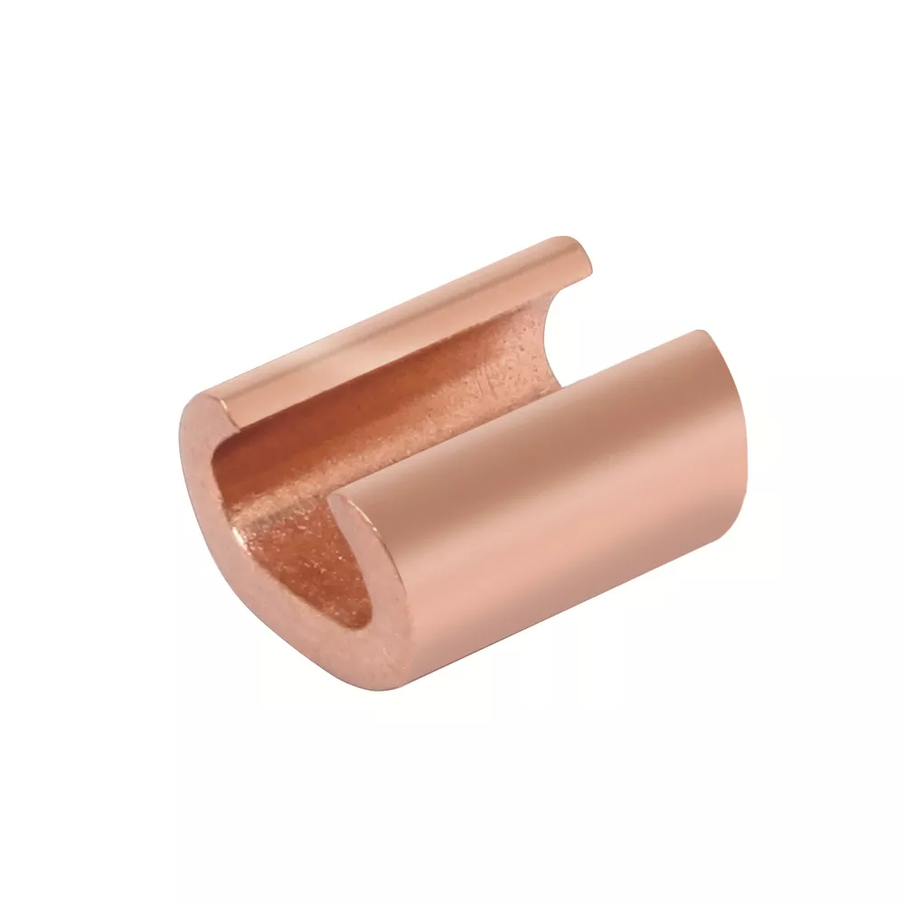 Burndy YC26C2 CU Compression C Shape Compression Connector, 600 Volts to 35 Kv, Run: 1/0 Str - 2/0 Str, Tap: 8 Sol - 2 Str